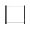 Towel Warmer 6 Bar Electric Heated Towel Rack Wall Mount Plug-in/Bath Towel Heater Matt-Black - Timer