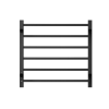 Towel Warmer 6 Bar Electric Heated Towel Rack Wall Mount Plug-in/Bath Towel Heater Matt-Black - Timer