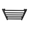 Towel Warmer 6 Bar Electric Heated Towel Rack Wall Mount Plug-in/Bath Towel Heater Matt-Black - Timer