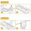 Bath Tub Mat Non-Slip Shower Mat BPA-Free Massage Anti-Bacterial with Suction Cups Washable